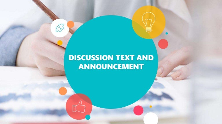Discussion Text And Announcement English Material For - 