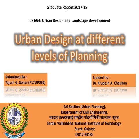 Urban Design at different levels of Planning