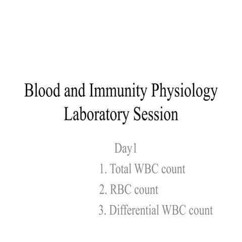 Blood and Immunity physiology prepared by Kiflay Mulugeta 