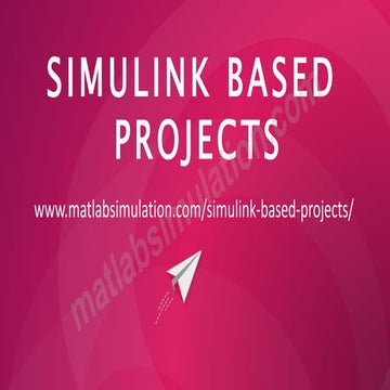 Simulink Based Projects Research Topics