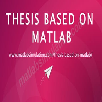 Thesis Based on MATLAB Research Ideas