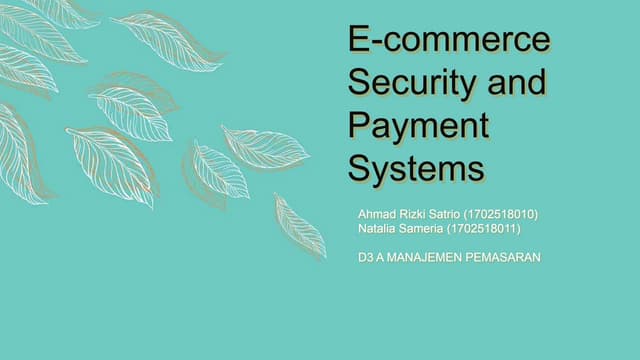 A closer look at E Commerce Security And Payment Solutions
