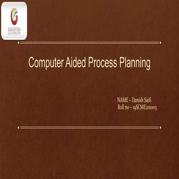 computer aided process planning 