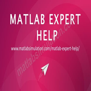 MATLAB Expert Help Research Ideas
