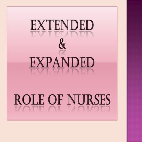 Ppt on expanded role of nurse