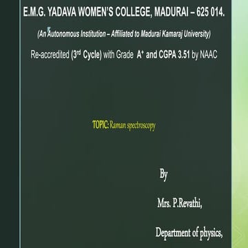 Ppt. raman spectroscopy