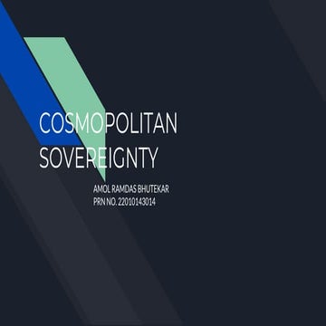 Cosmopolitan Sovereignty | PPTX