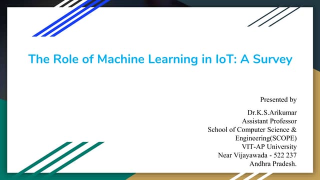 Machine Learning in IOT
