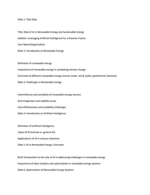 Role of chatGPT and other Artificial intelligent  in the field of Renewable E...