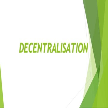Decentralisation and local government in India