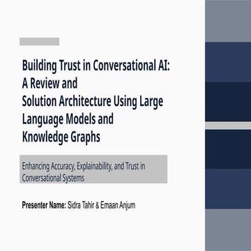 Building Trust in Conversational AI: A Review and Solution Architecture ...