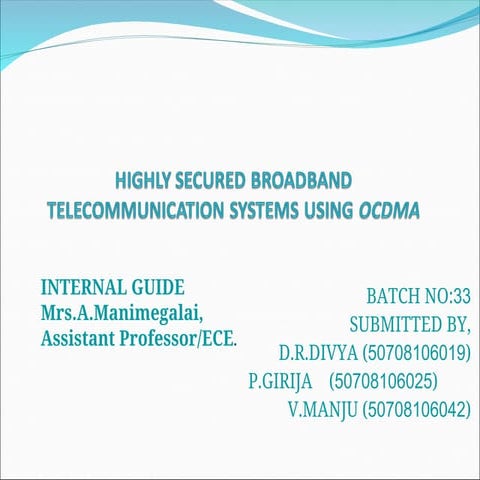 Optical code division multiple access | PPTX