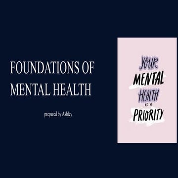 Mental health and it's functions and foundations