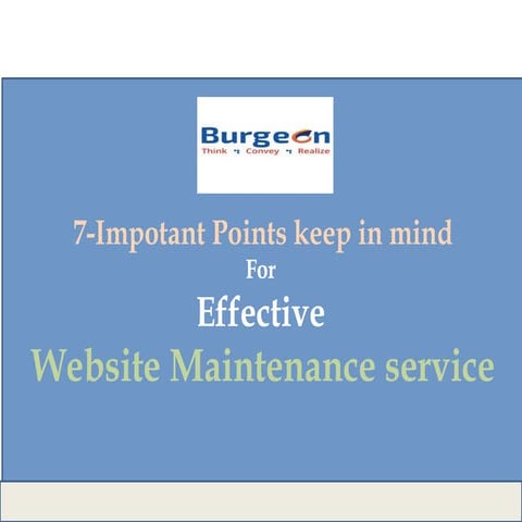 7 Important Tips for Website Maintenance Services