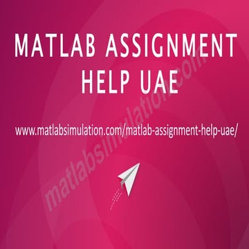 MATLAB Assignment Help UAE Research Ideas