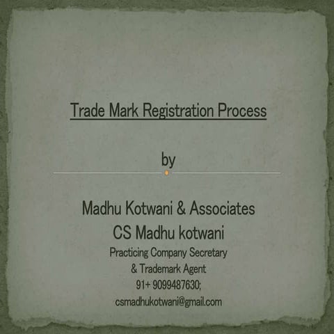 Ppt 2 trademark registration process | PPTX