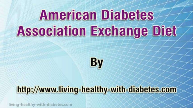 American Diabetes Association Exchange Diet