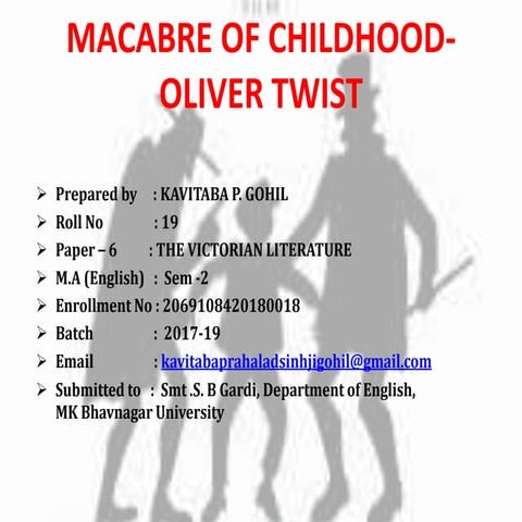 MACABRE OF CHILDHOOD- OLIVER TWIST