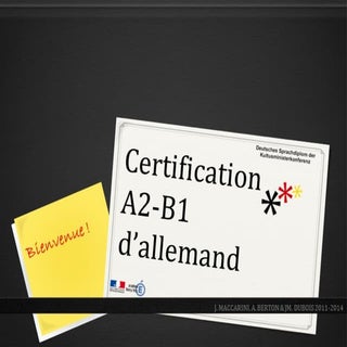 CERTIFICATION A2-B1