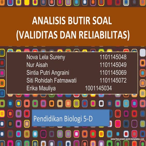 Analisis butir soal