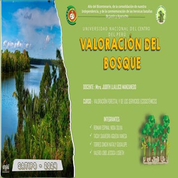 PRESENTACIÓN SOBRE EL TEMA DE LOS BOSQUES EN PERÚ. | PPTX