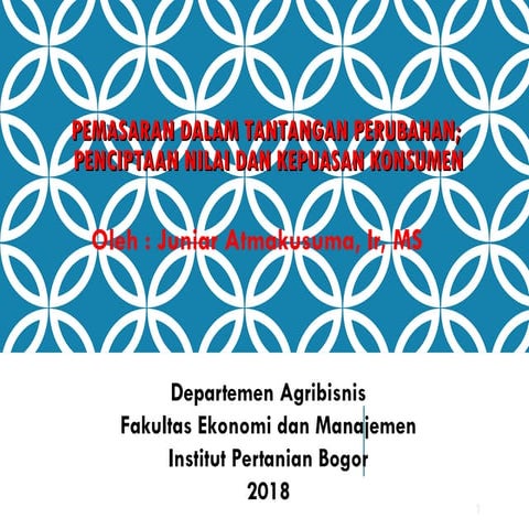 PPT. Manajemen Pemasaran sebagai dasar mata kuliah strategi pemasaran