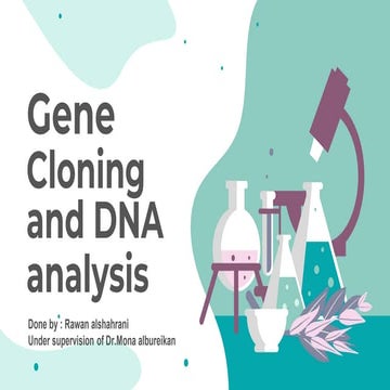 Introduction to Gene Cloning and DNA Analysis