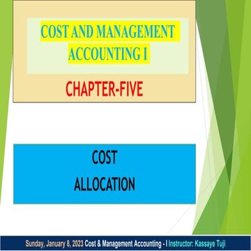 PPT- Chapter 5- Cost Allocation presentation pdf