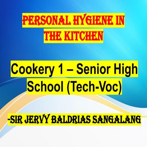 Preparing kitchen tools and equipment and the ingredients in food ...