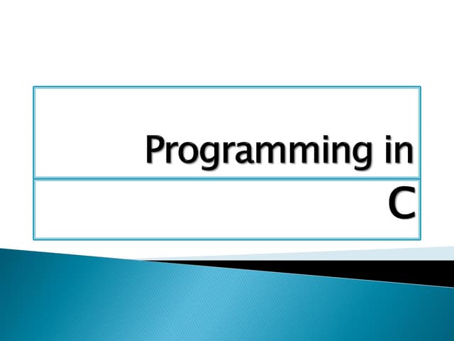 Notes of c programming 1st unit BCA I SEM
