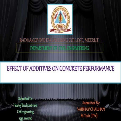 Effects of Additives on Concrete Performance
