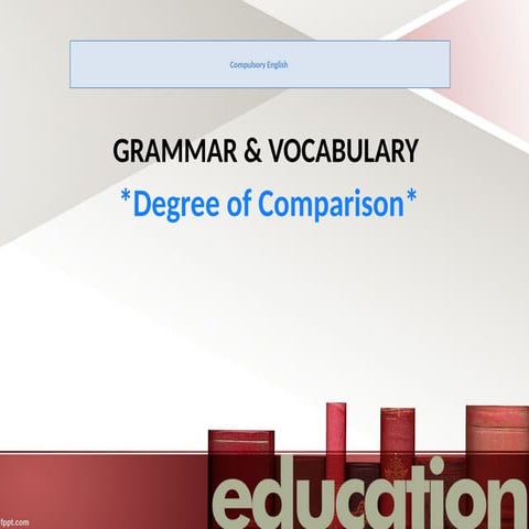 Degrees of Comparison PowerPoint presentation
