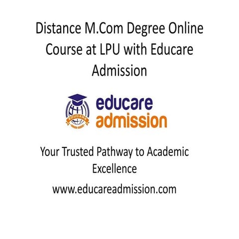 M.Com Online Degree Course – Flexible & Accredited Program