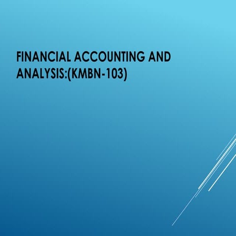 FINANCIAL ACCOUNTING PRESENTATION  DOCUMENT