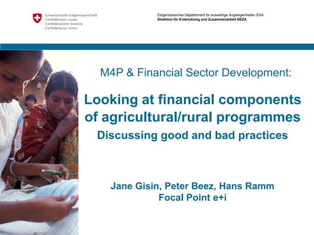 M4P and Financial Development