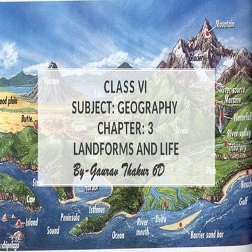 Landforms-And-Life.pdf 6th class Social Science new ncert | PDF
