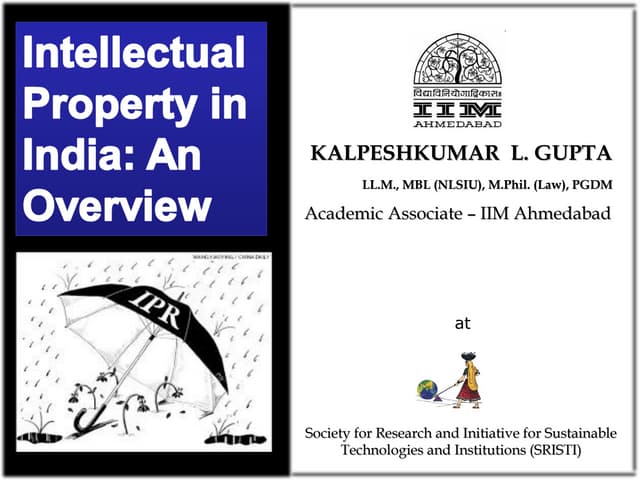 Intellectual Property Rights in India : An Overview