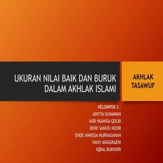 UKURAN NILAI BAIK DAN BURUK DALAM A...