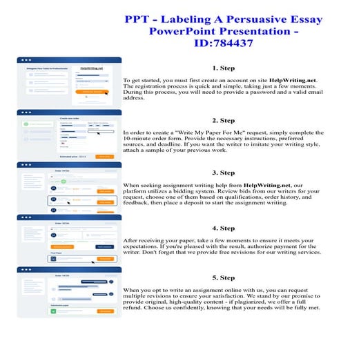 PPT - Labeling A Persuasive Essay PowerPoint Presentation - ID784437