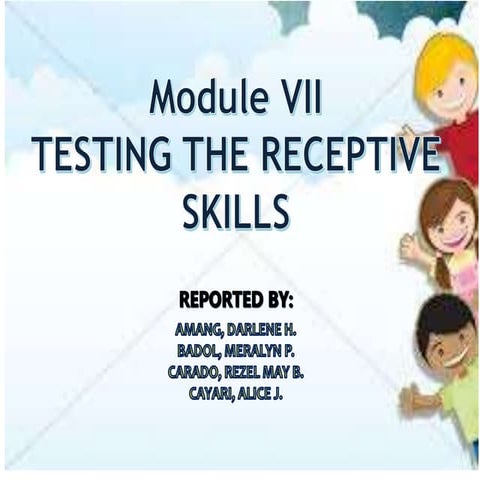 testing the receptive skills