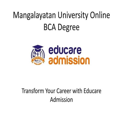 "Enroll in Mangalayatan University Online BCA Degree | Educare Admission"