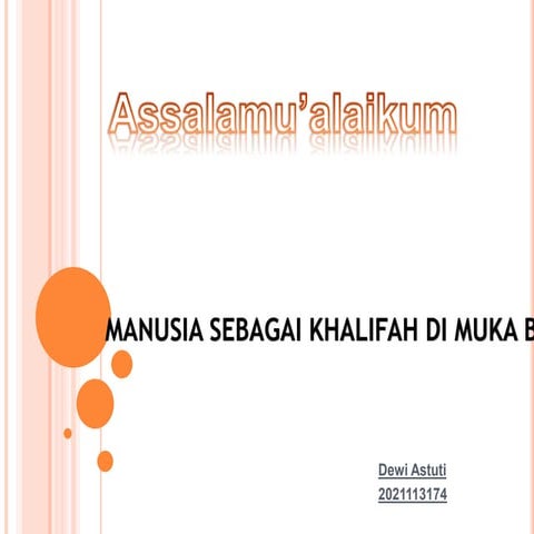 Ppt manusia sebagai khalifah
