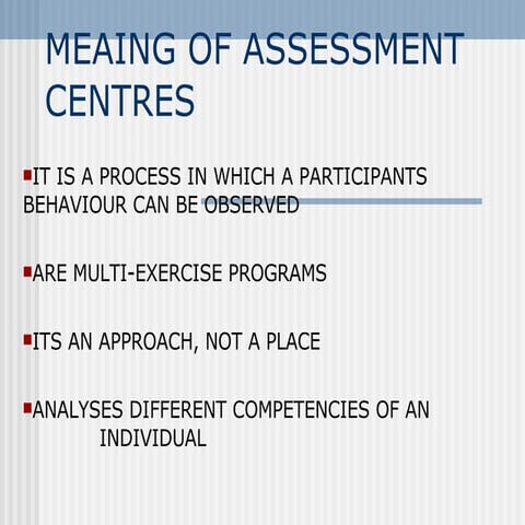 Ppt Of Assest center