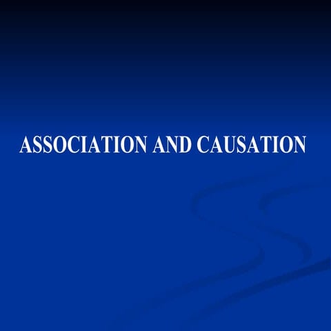 association and causation