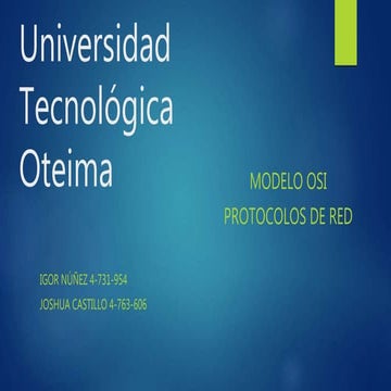 protocolos de red y sus puertos Ppt osi