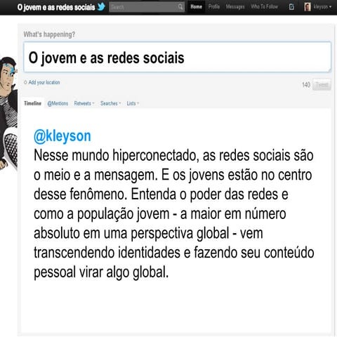 Os jovens e as redes sociais