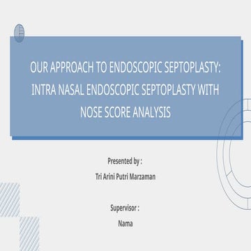 Minimally Invasive Intra Nasal Endoscopic Septoplasty with NOSE Score ...