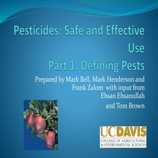 Pesticide Training Course UC Davis,...