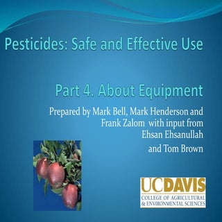 Pesticide Training Course UC Davis,...
