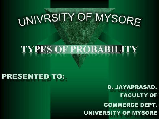 PROBABILITY AND IT'S TYPES WITH RULES